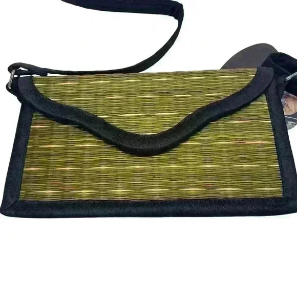 Fair Trade Tatami Woven Crossbody Shoulder
Purse Bag Saraye Baskets of Cambodia - Picture 2 of 10